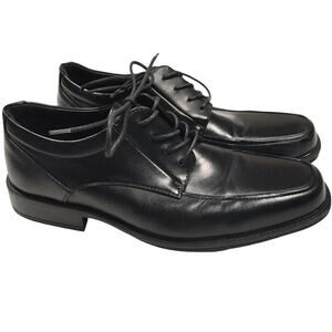 Stafford Oxford Dress Shoes Black Memory Foam Lace-Up Closed Square Toe Men's 11